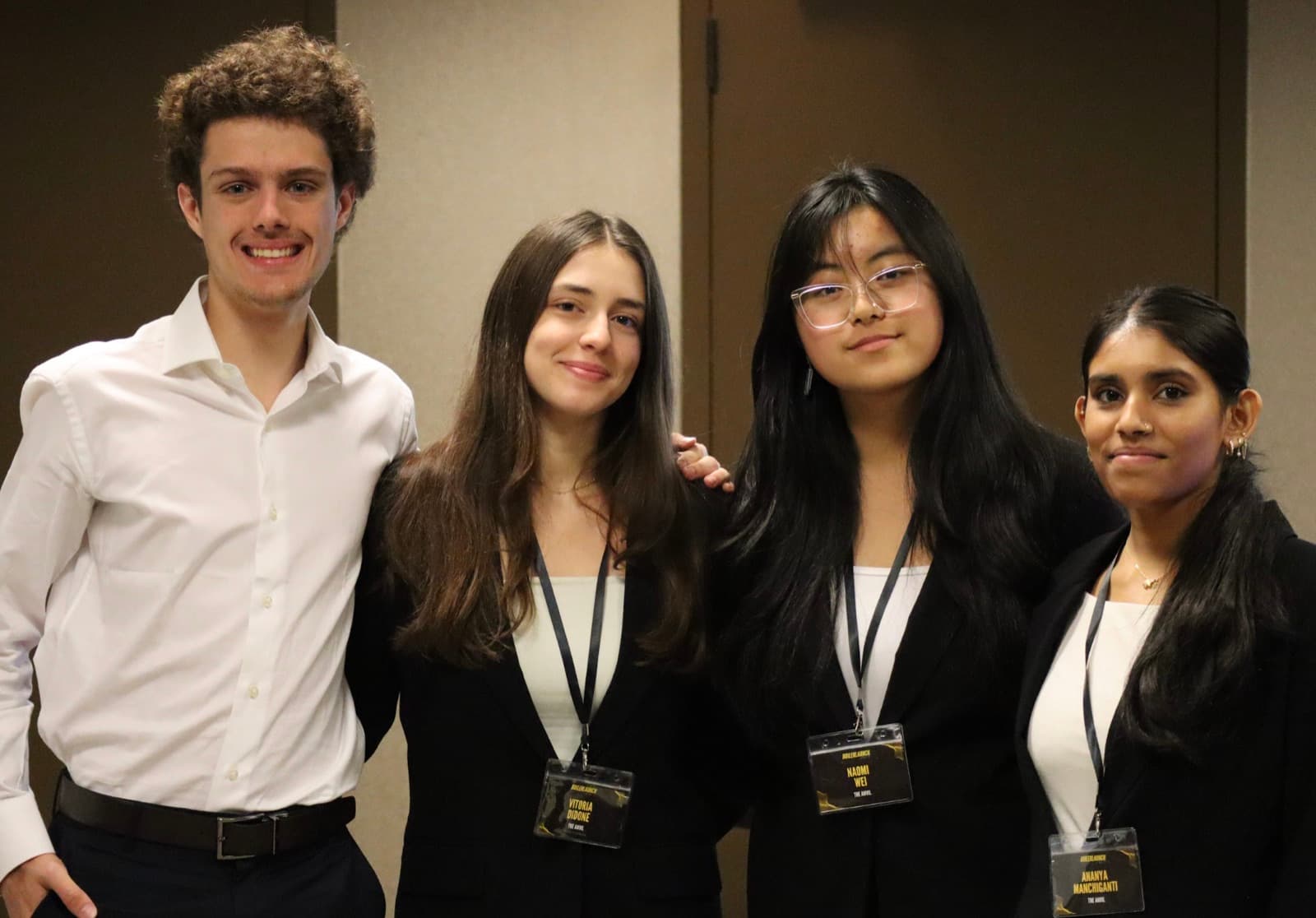 Four BoilerLaunch organizers from The Anvil smiling together